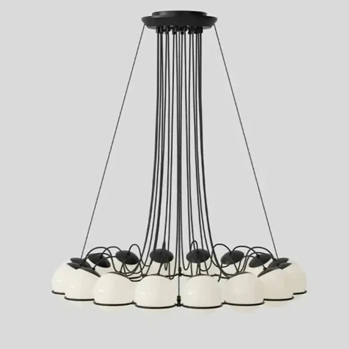 Suspension circulaire à disques lumineux, noir ou doré, noir