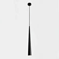 Suspension conique allongée, noir, blanc ou doré, tailles S ou M, noir
