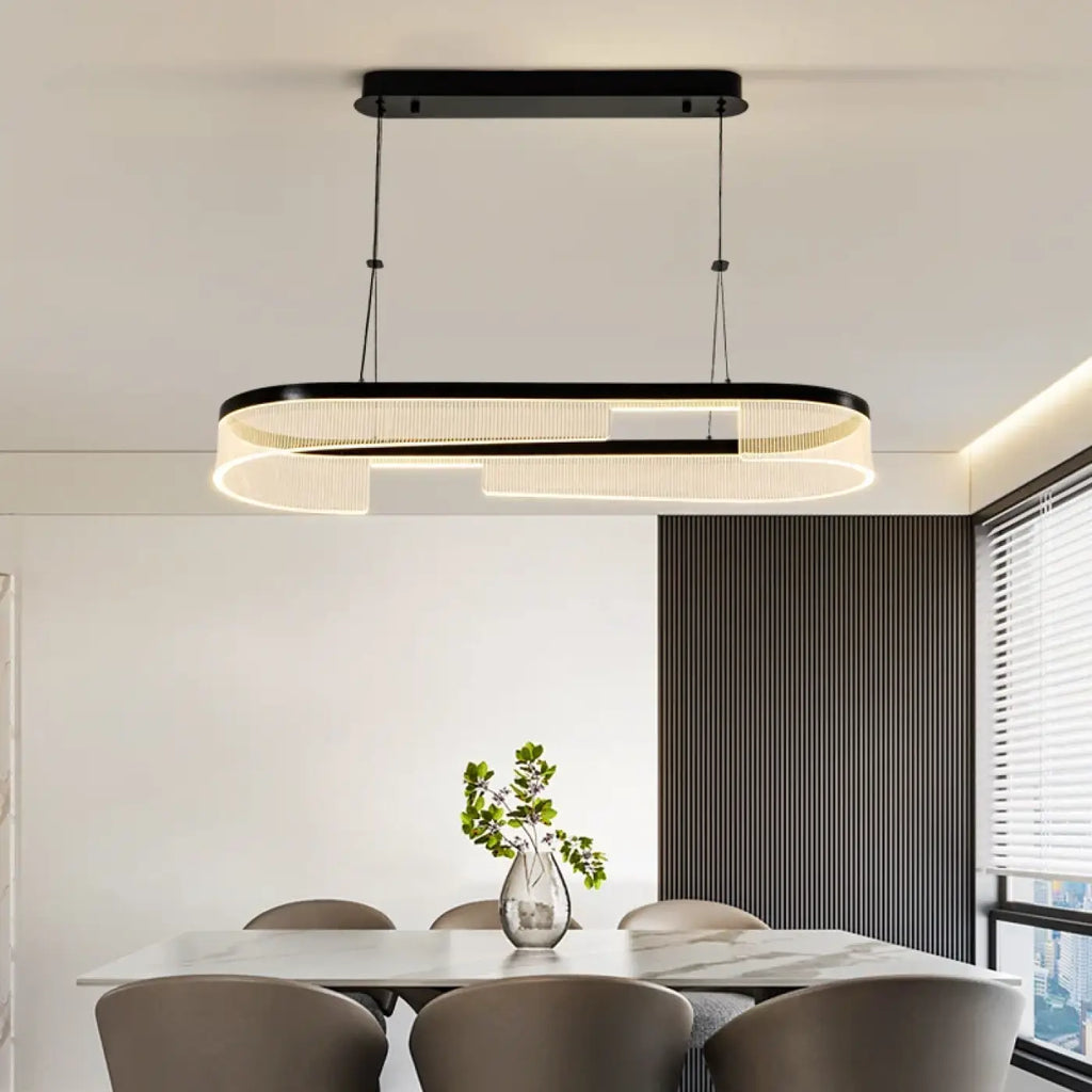 Suspension LED contemporaine, blanc chaud, froid ou réglable