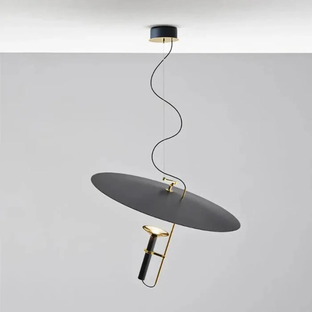 Suspension design à disque incliné, noire ou blanche, noir