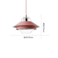 Suspension design à double abat-jour coloré, quatre coloris, rose