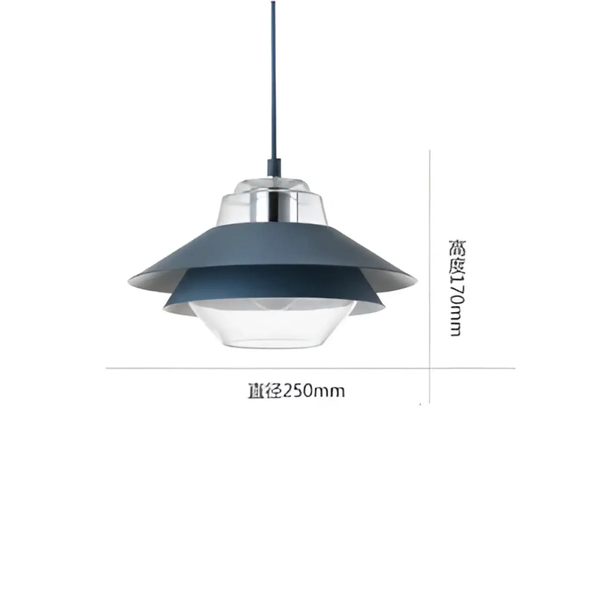 Suspension design à double abat-jour coloré, quatre coloris