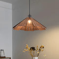 Suspension épurée en bois naturel, marron ou beige, marron