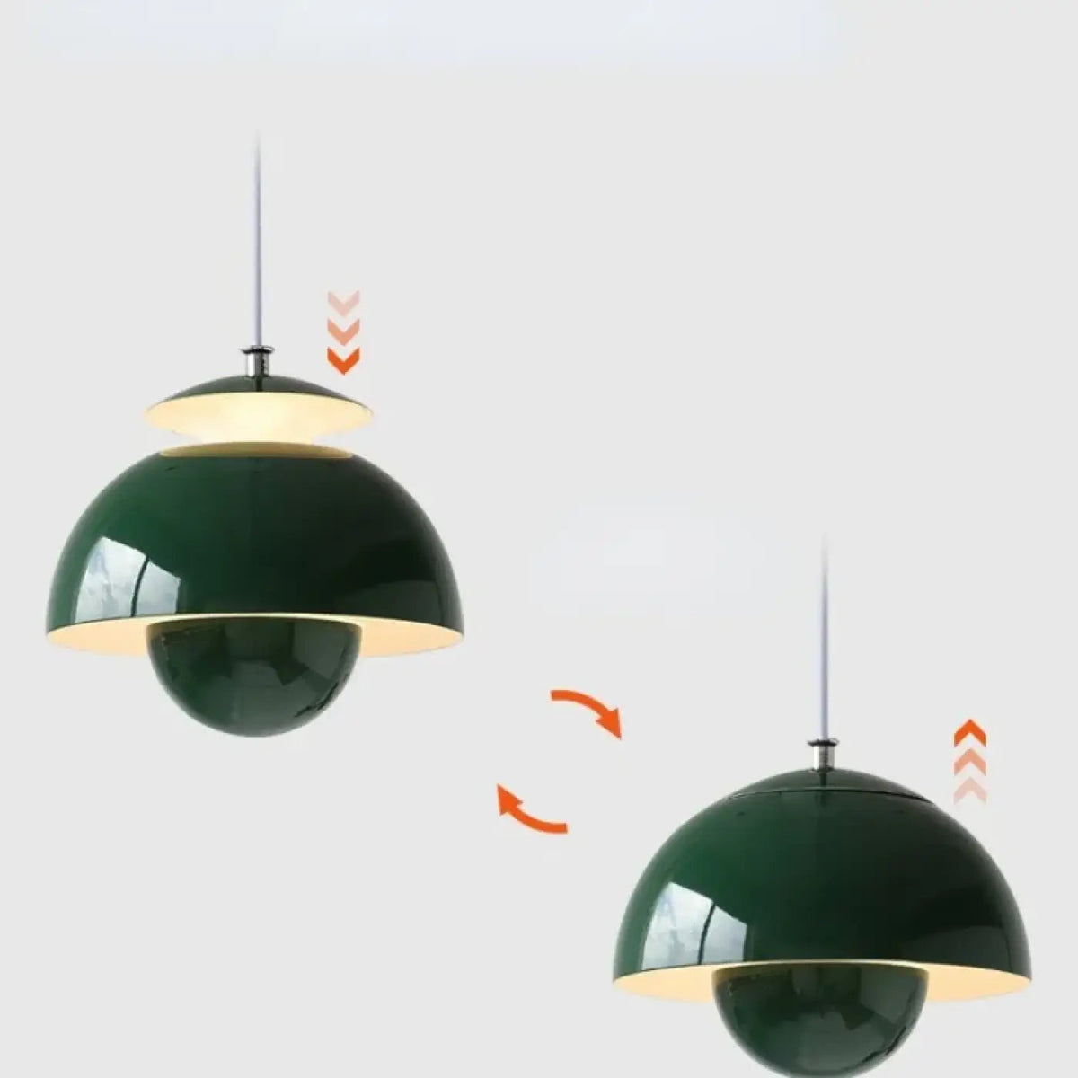 Suspension épurée en métal, quatre coloris, lumière au choix