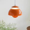 Suspension épurée en métal, quatre coloris, lumière au choix, orange