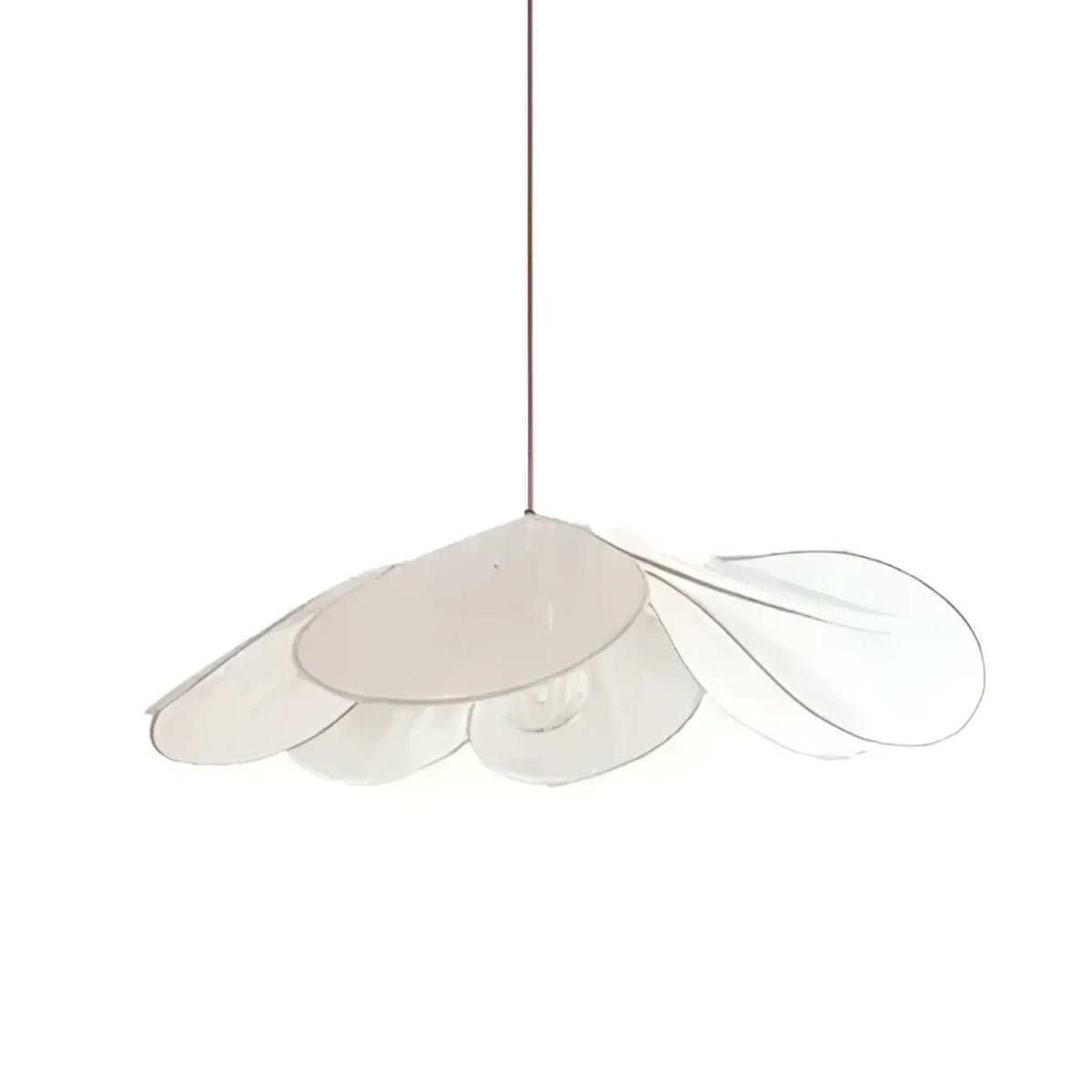 Suspension florale à pétales et laiton, quatre coloris, S à L, blanc
