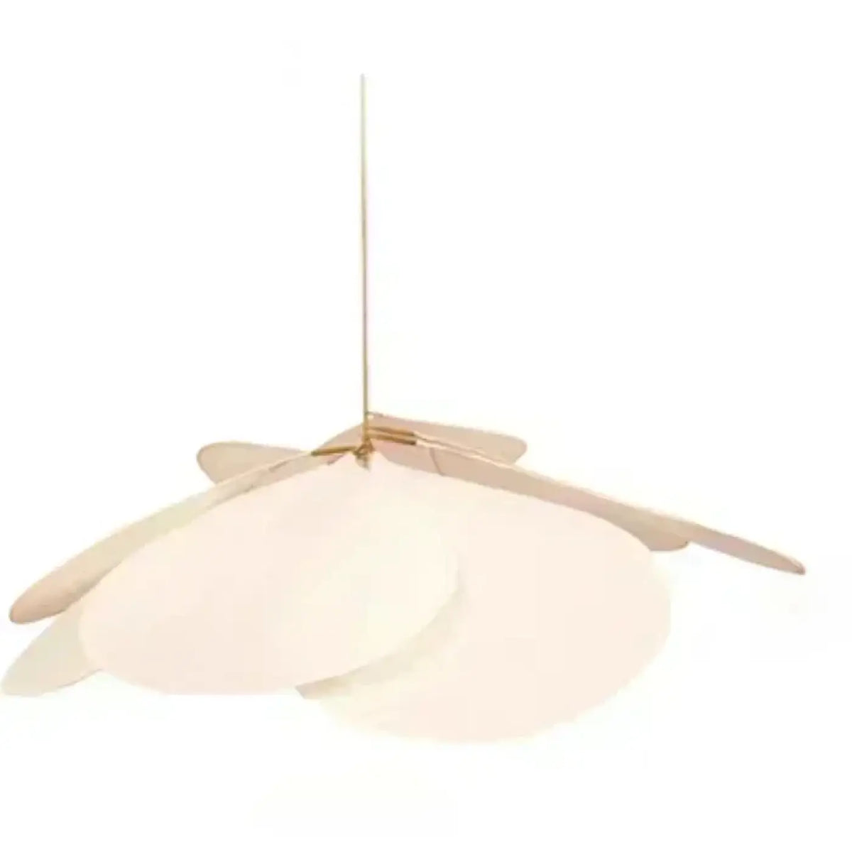 Suspension florale à pétales et laiton, quatre coloris, S à L, beige