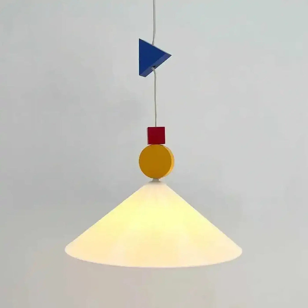 Suspension géométrique à formes colorées, deux modèles