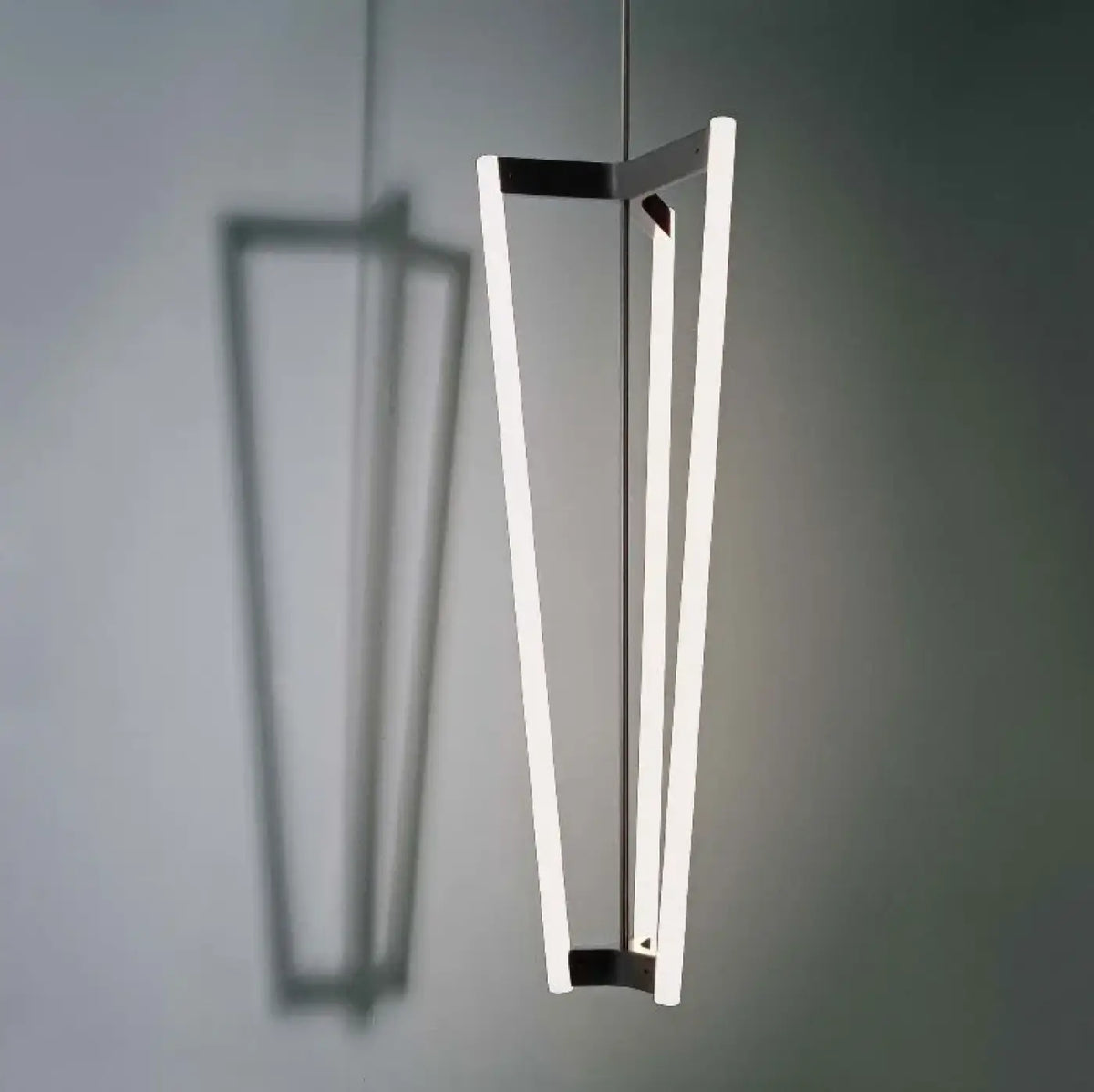 Suspension géométrique élancée, blanc, doré ou noir, tailles S ou M, blanc