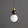 Suspension design à globe lumineux, noir ou vert, noir