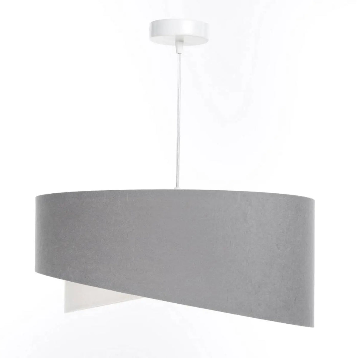 Suspension gris et blanc aux reflets dorés, style contemporain