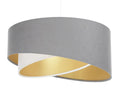 Suspension gris et blanc aux reflets dorés, style contemporain