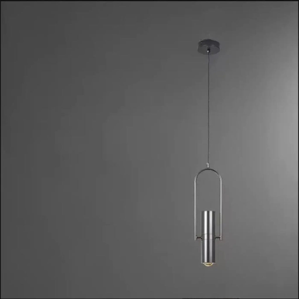 Suspension en laiton brossé à spot orientable, argenté ou doré, argenté