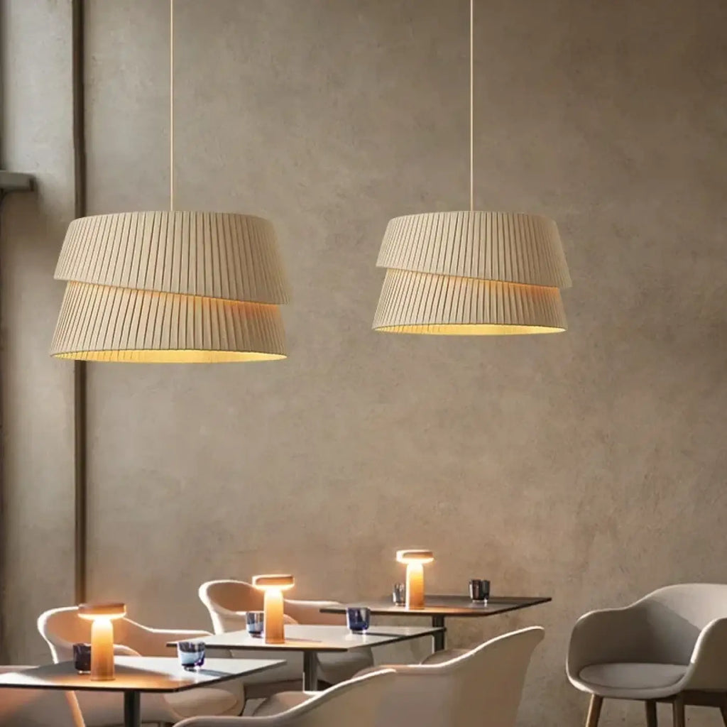 Suspension en lin plissé, ligne minimaliste, tailles S, M ou L