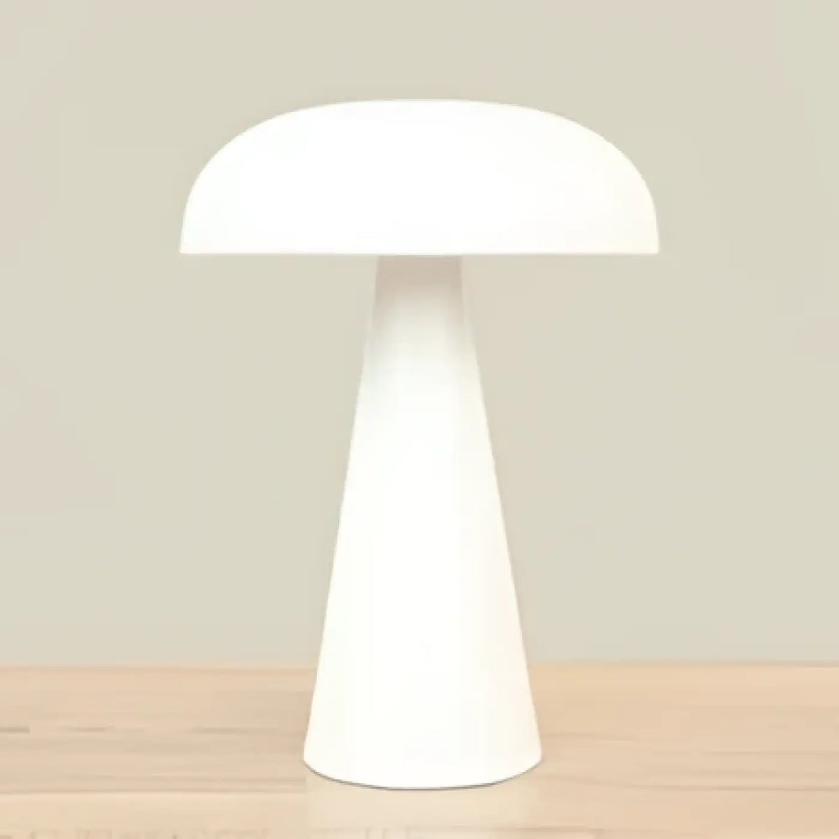 Lampe de table en métal brossé à abat-jour arrondi, quatre coloris, blanc