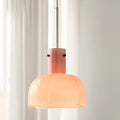 Suspension en métal aux formes arrondies, cinq coloris doux, rose