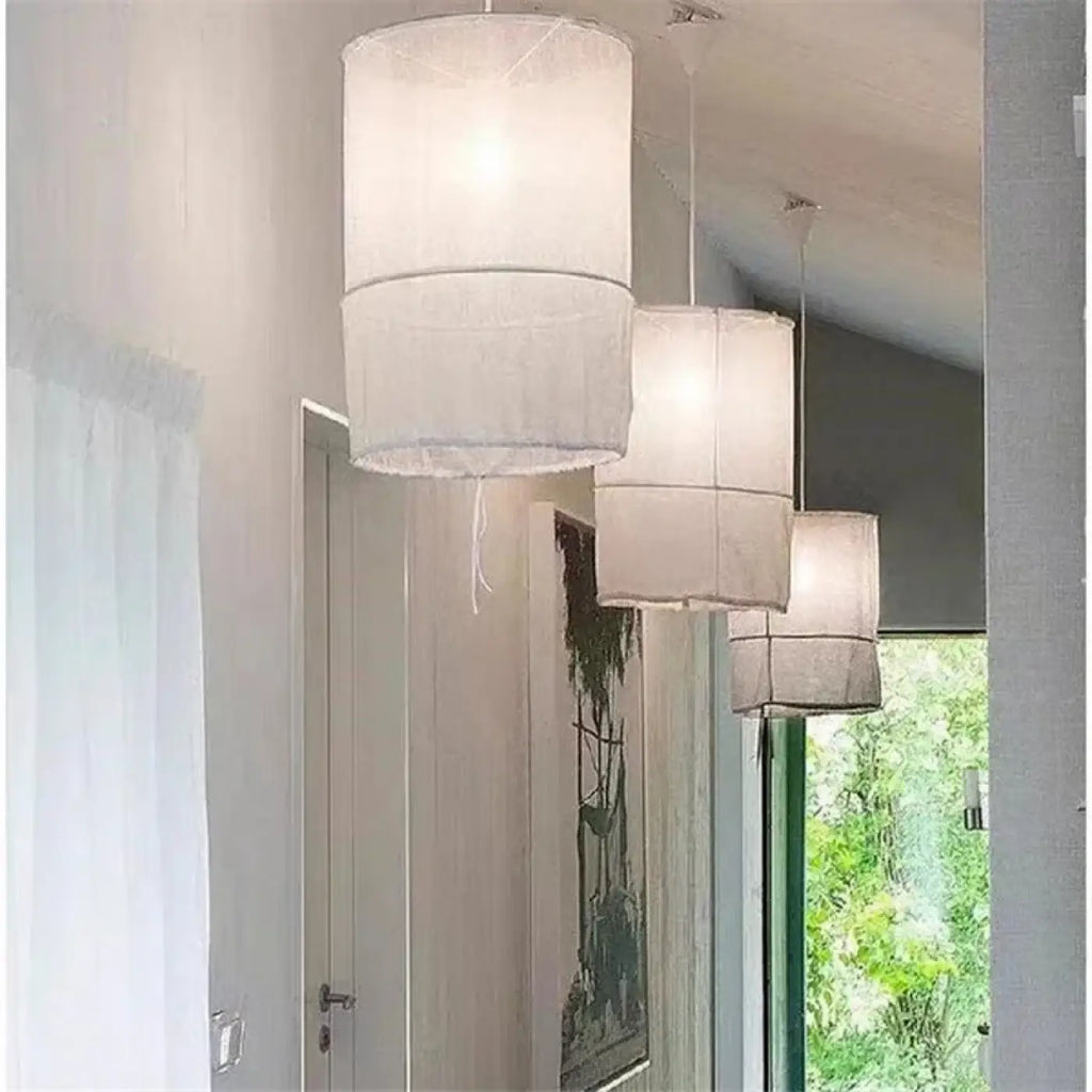 Suspension en tissu blanc au style minimaliste, tailles S à XL