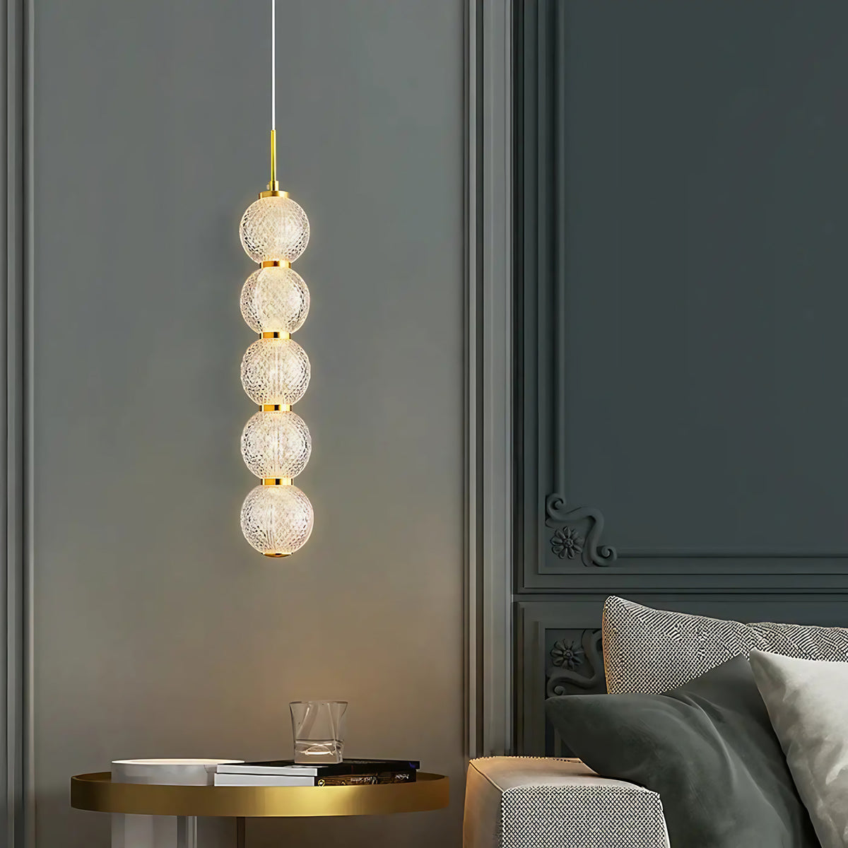 Suspension à boules de verre, taille S ou M