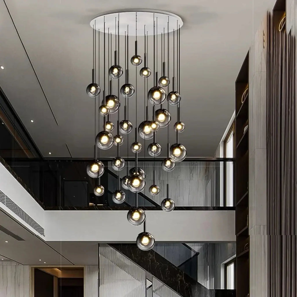 Suspension moderne à bulles lumineuses, tailles S à XL