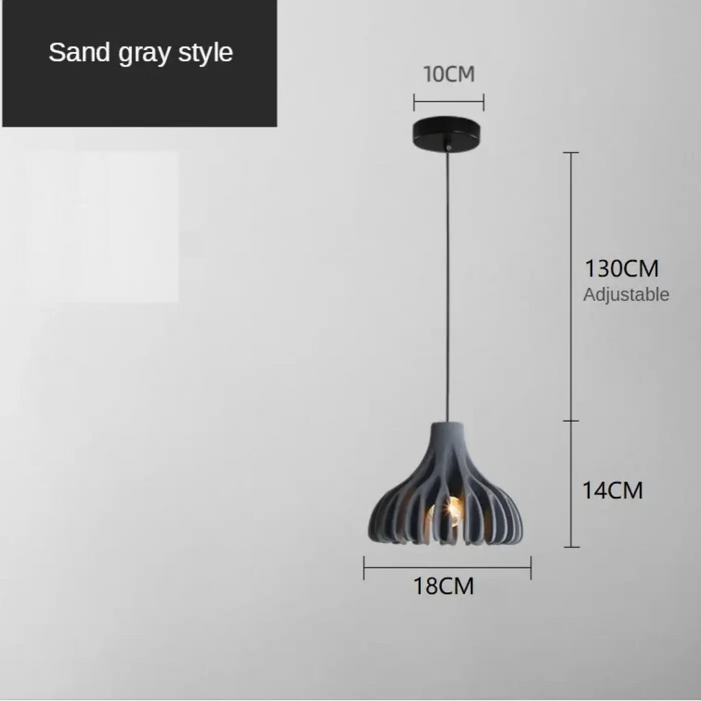 Suspension LED design moderne, cinq coloris, gris