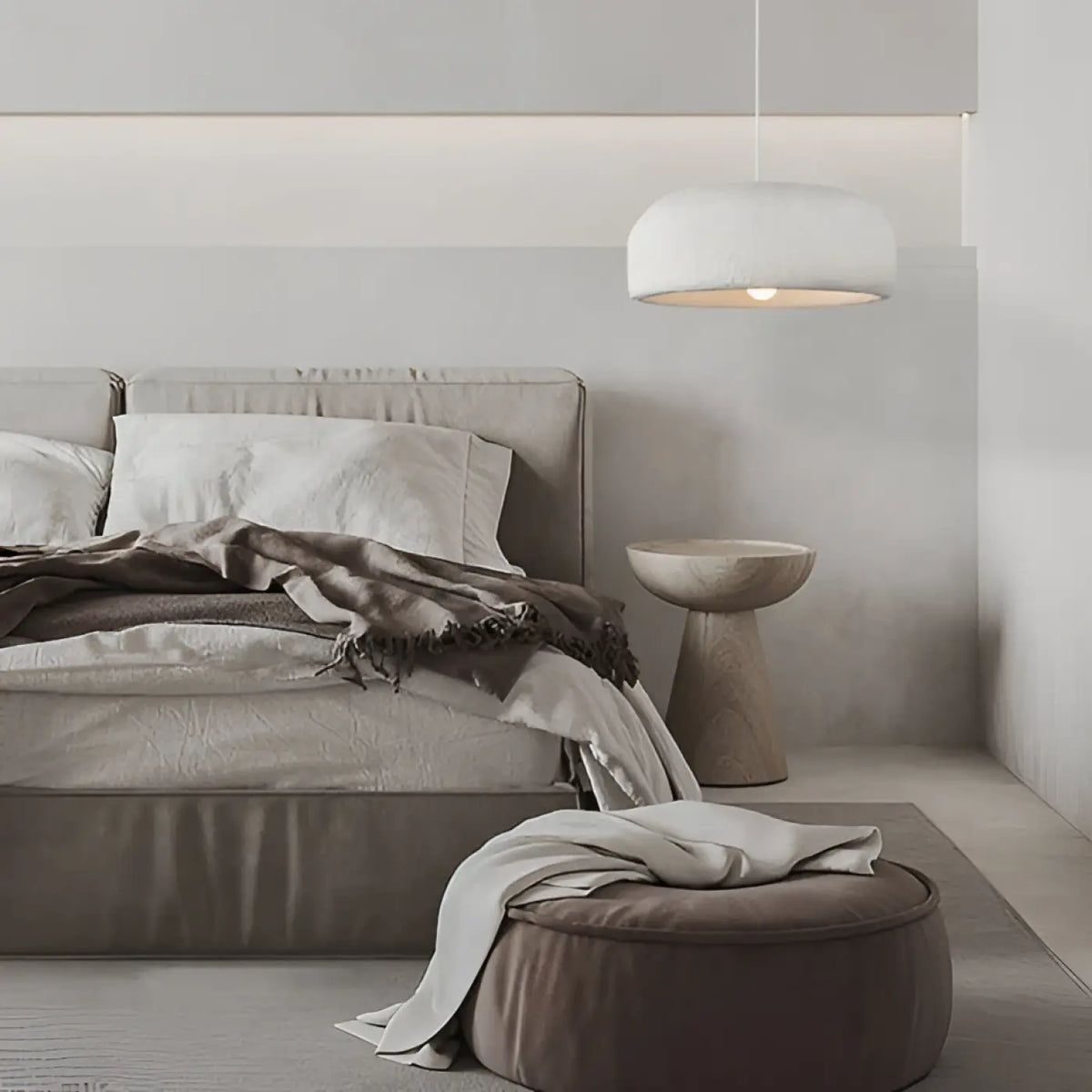 Suspension moderne gris béton, tailles S, M, L ou XL