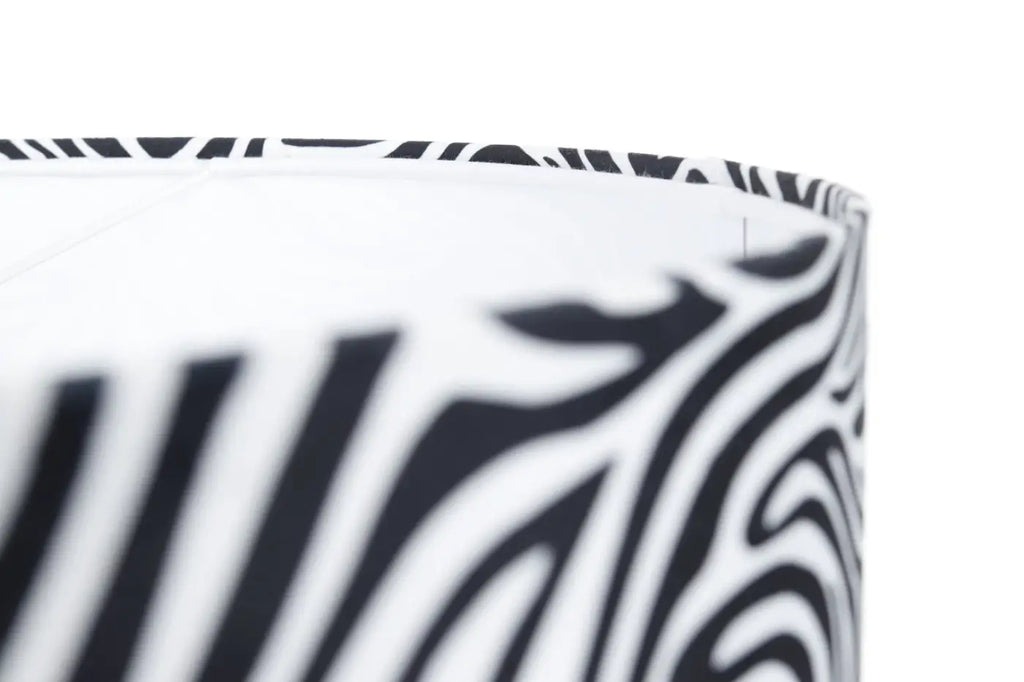 Suspension en velours imprimé zèbre noir et blanc, tailles S à L