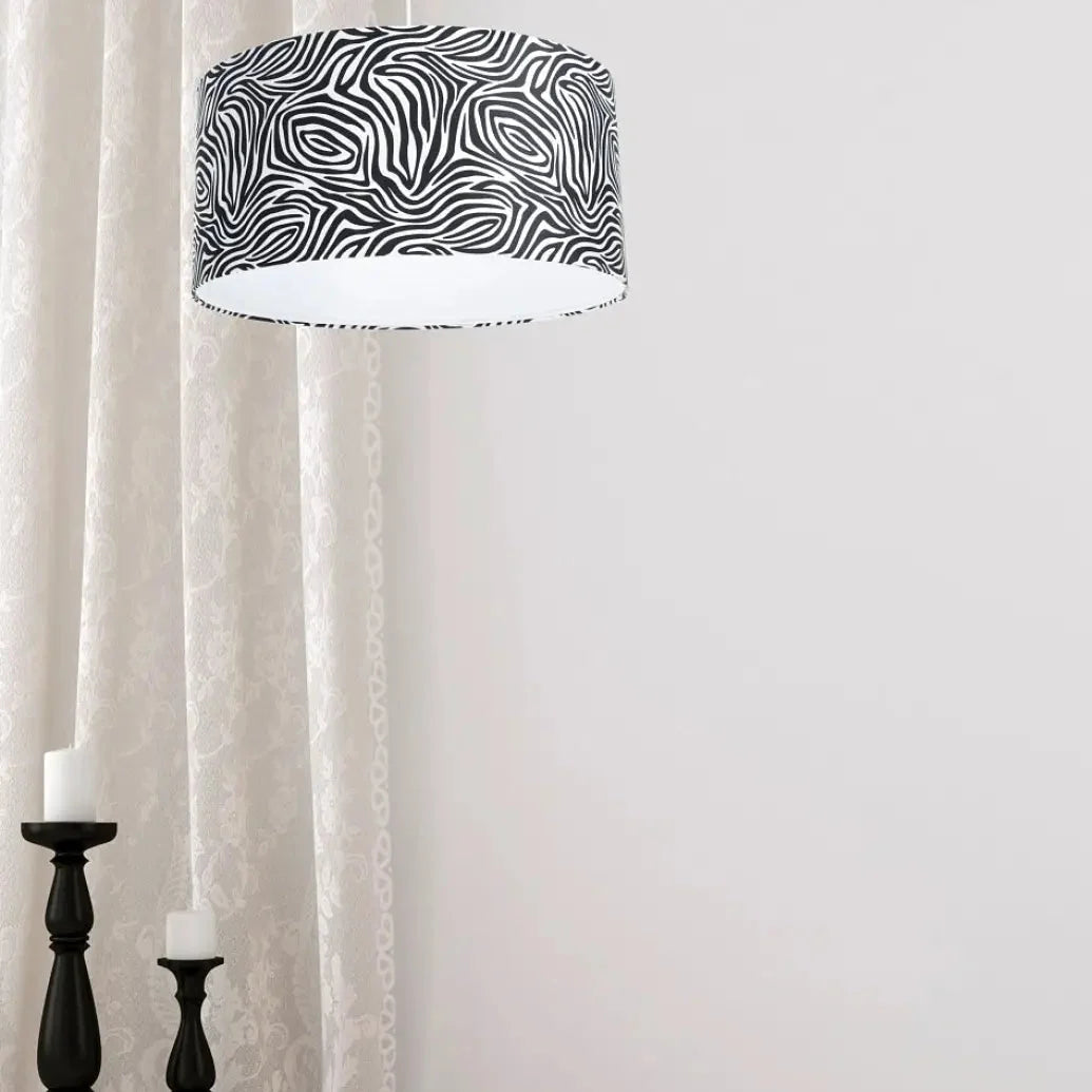 Suspension en velours imprimé zèbre noir et blanc, tailles S à L