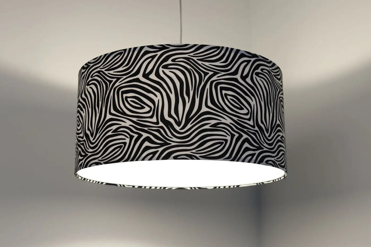 Suspension en velours imprimé zèbre noir et blanc, tailles S à L