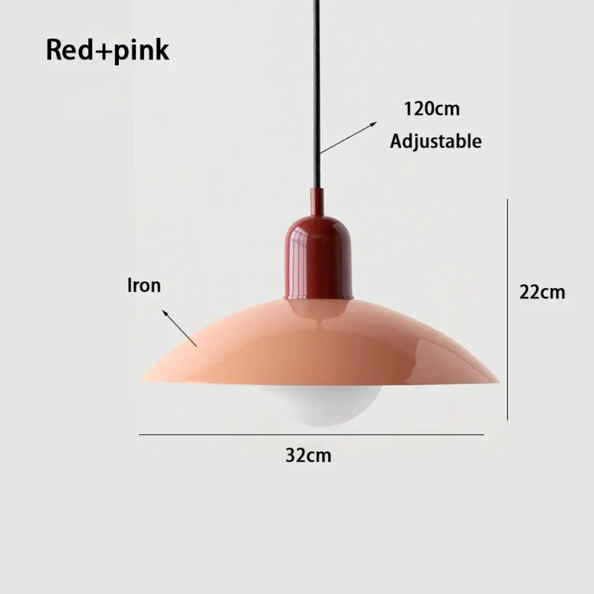 Suspension nordique pour salle à manger, 17 coloris unis ou duo