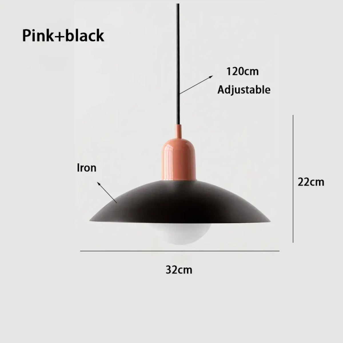 Suspension nordique pour salle à manger, 17 coloris unis ou duo