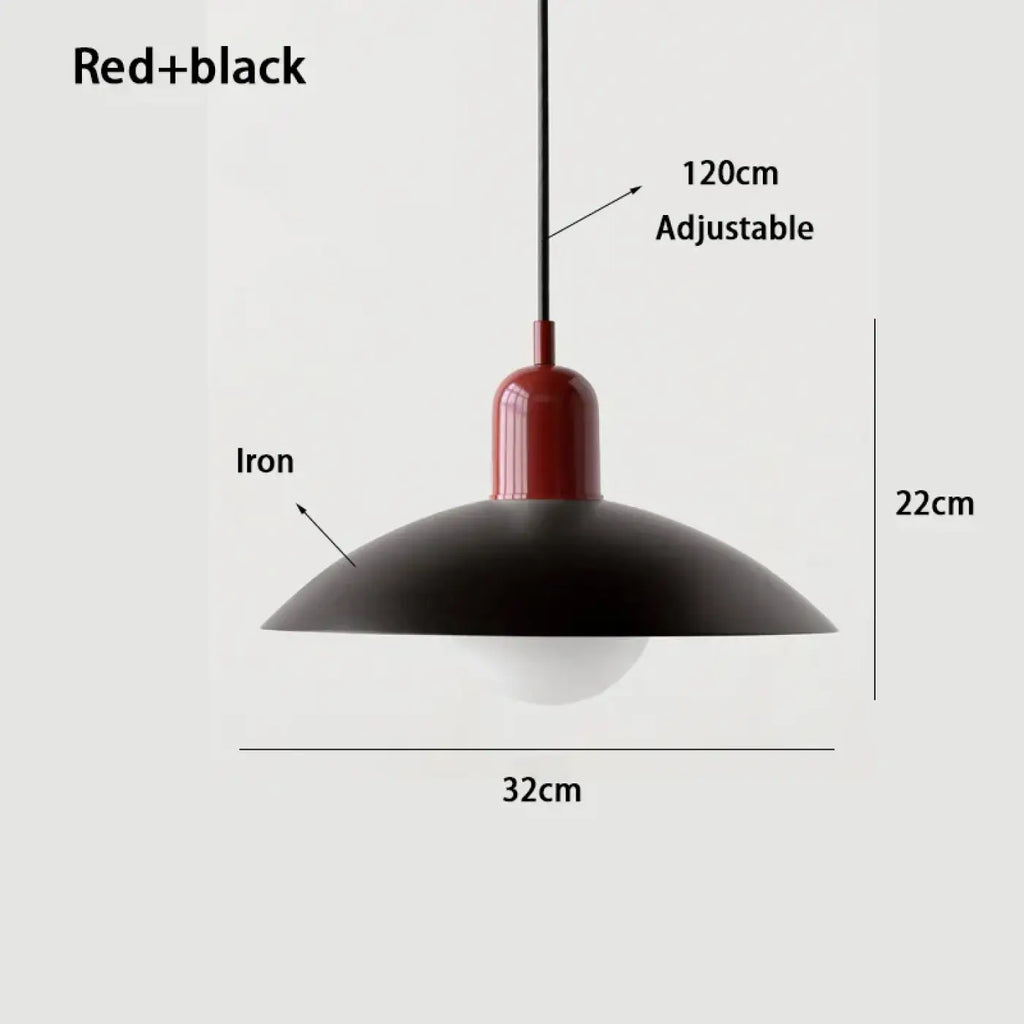 Suspension nordique pour salle à manger, 17 coloris unis ou duo