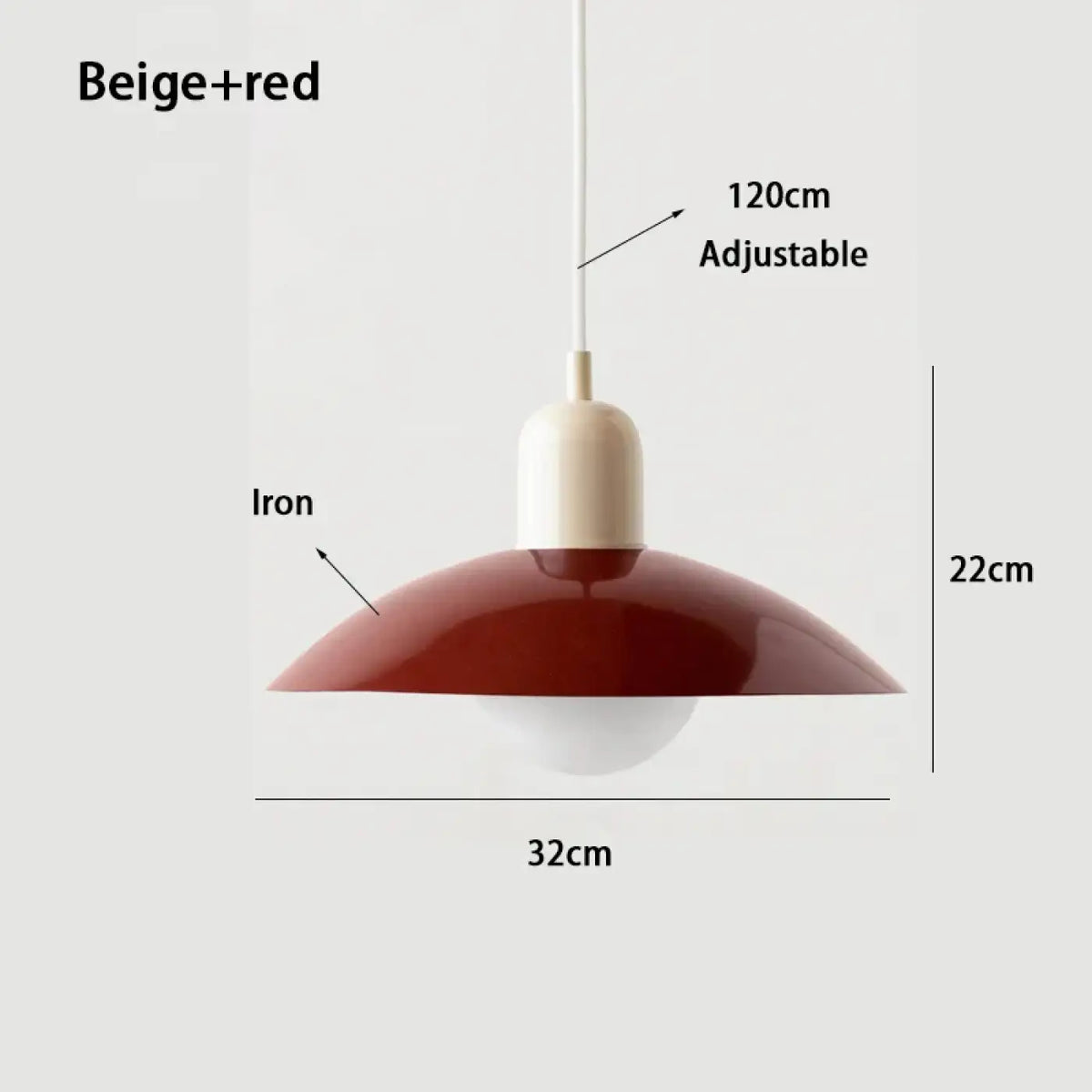 Suspension nordique pour salle à manger, 17 coloris unis ou duo