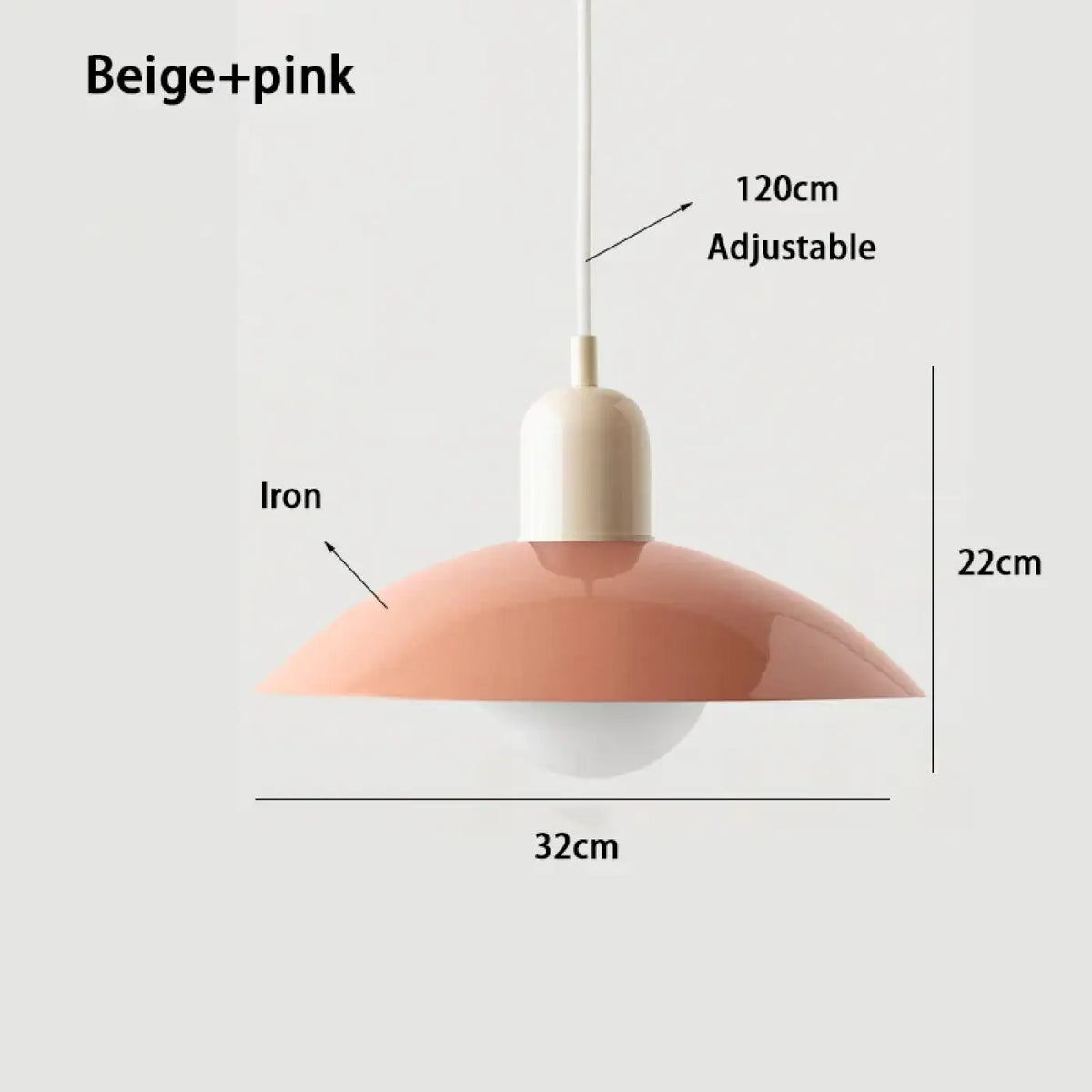 Suspension nordique pour salle à manger, 17 coloris unis ou duo