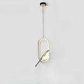 Suspension design oiseau dans un halo lumineux, ronde ou ovale