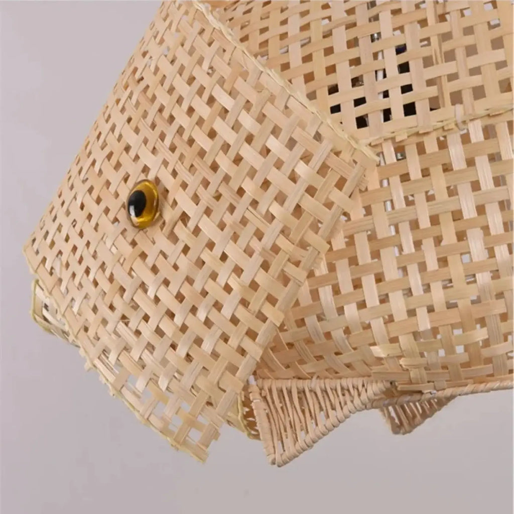 Suspension en osier en forme de poisson, tailles S, M ou L