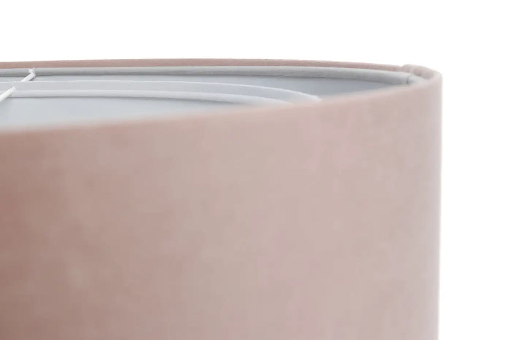 Suspension double en tissu rose poudré, deux abat-jours