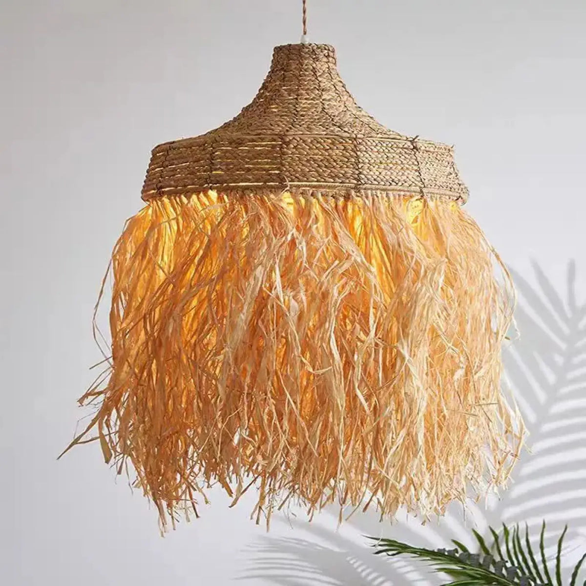 Suspension en rotin naturel tissé, quatre tailles de S à XL
