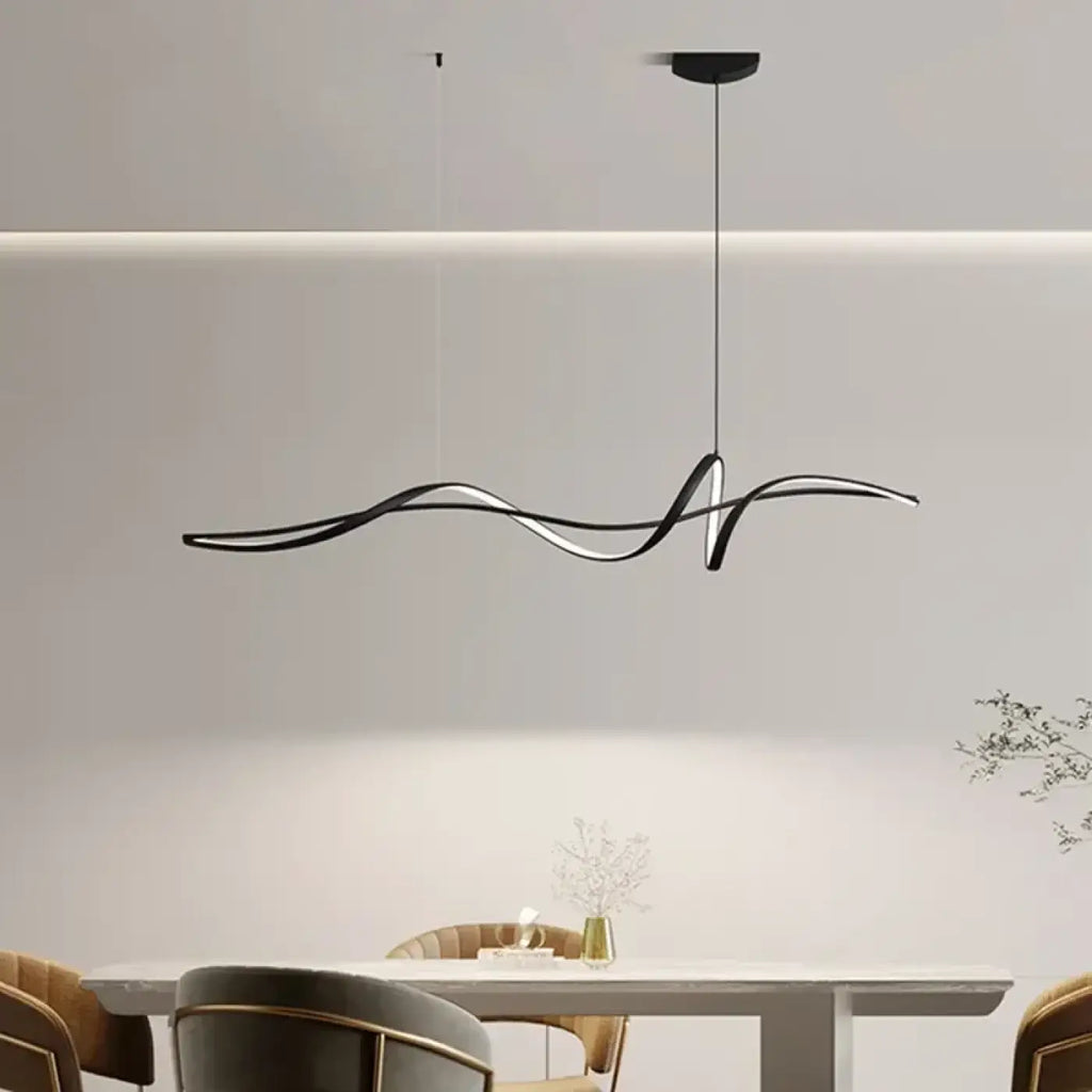 Suspension design pour salle à manger, noire ou blanche