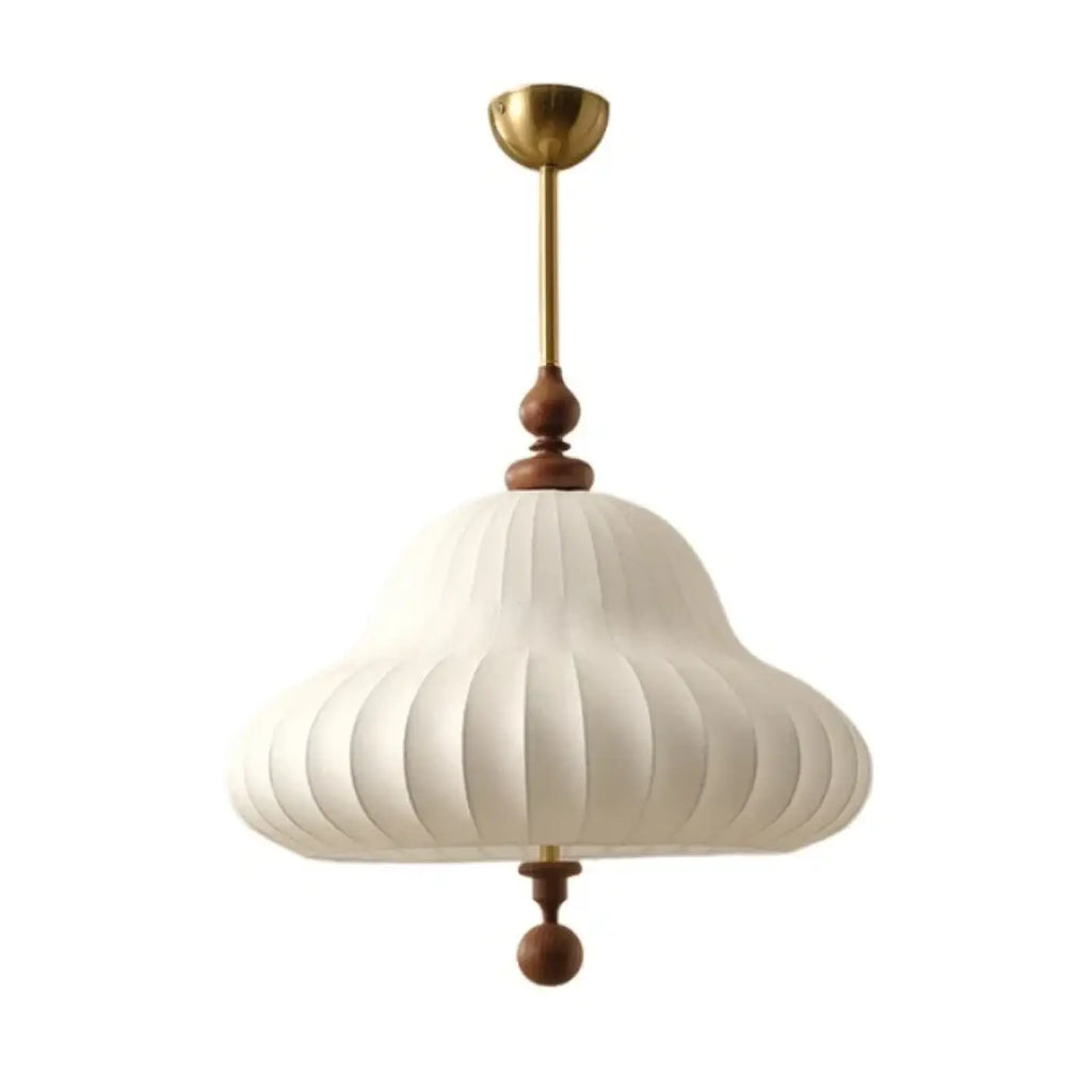 Suspension en tissu et bois naturel, deux modèles