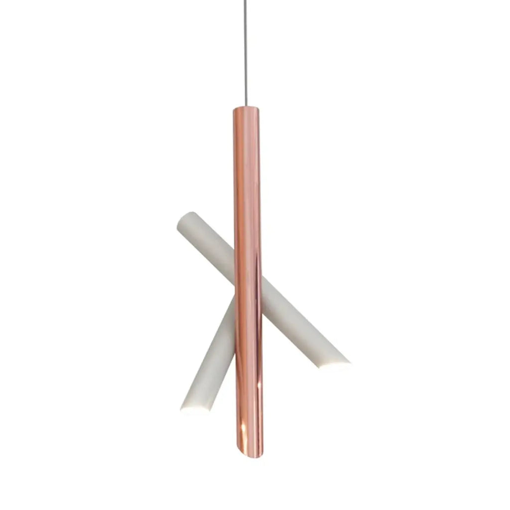 Suspension à tubes croisés, rose, blanc ou noir, rose