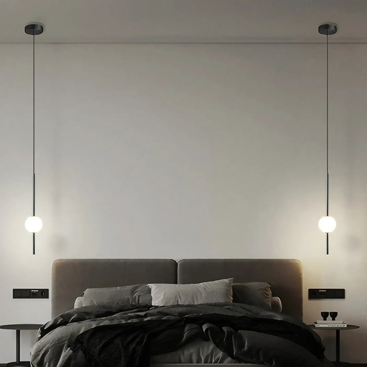 Suspension scandinave dorée ou noire, pour table ou comptoir, noir