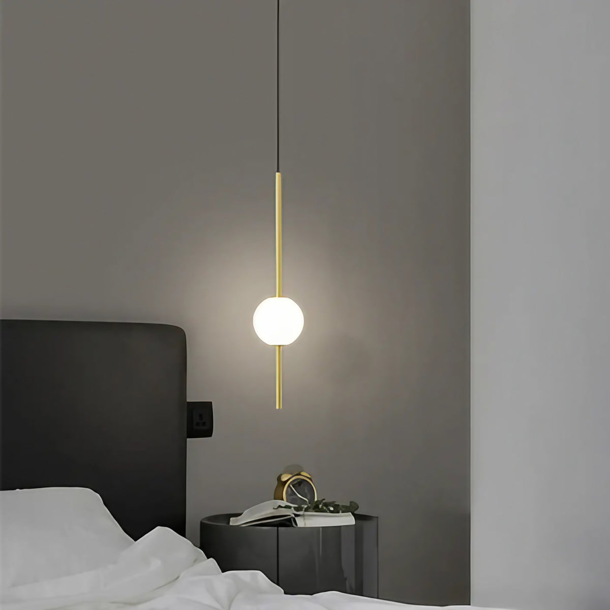 Suspension scandinave dorée ou noire, pour table ou comptoir, doré