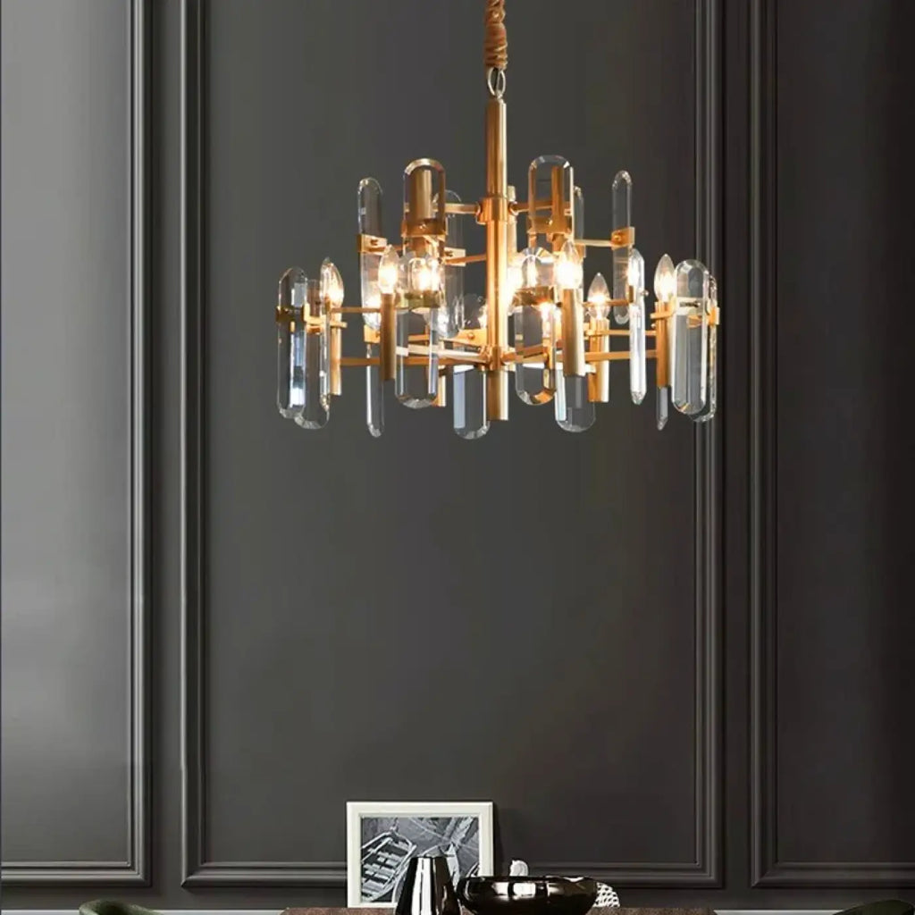 Suspension design noire ou dorée, trois tailles, lumière au choix