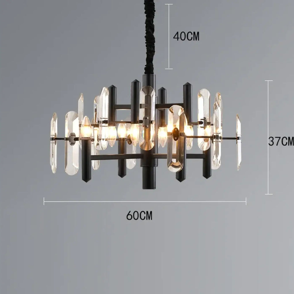 Suspension design noire ou dorée, trois tailles, lumière au choix, noir