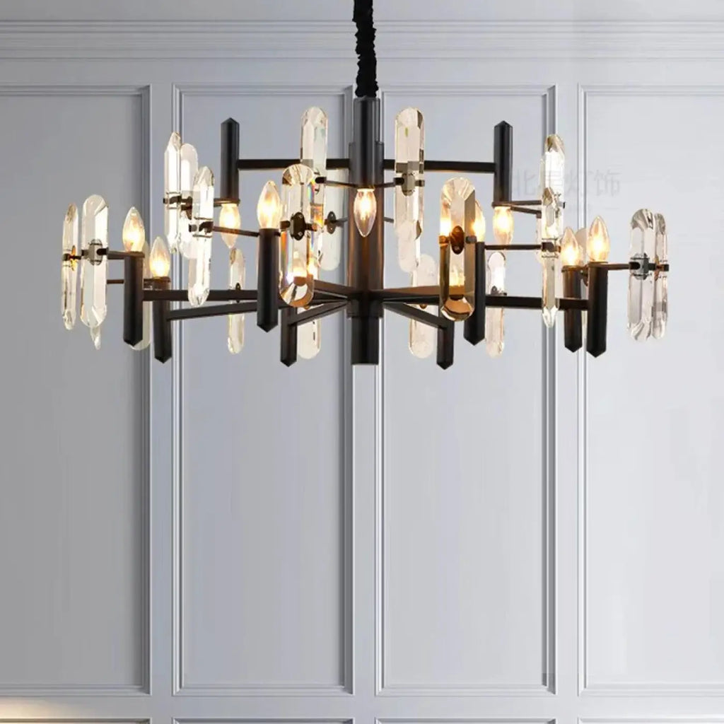 Suspension design noire ou dorée, trois tailles, lumière au choix