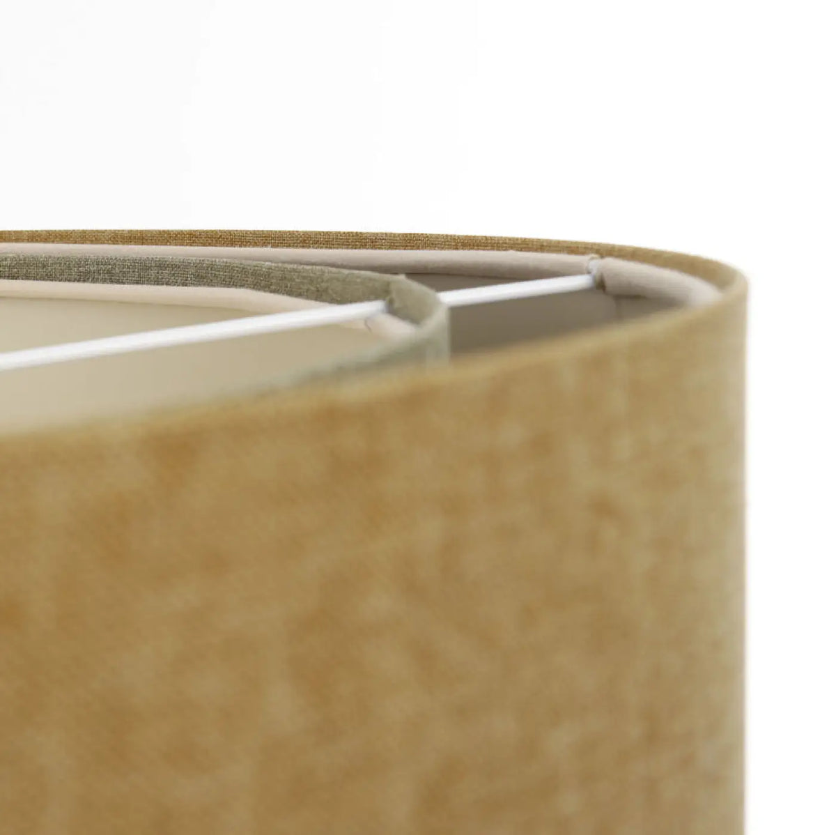 Suspension en tissu écru avec diffuseur en rotin, tailles S, M, L