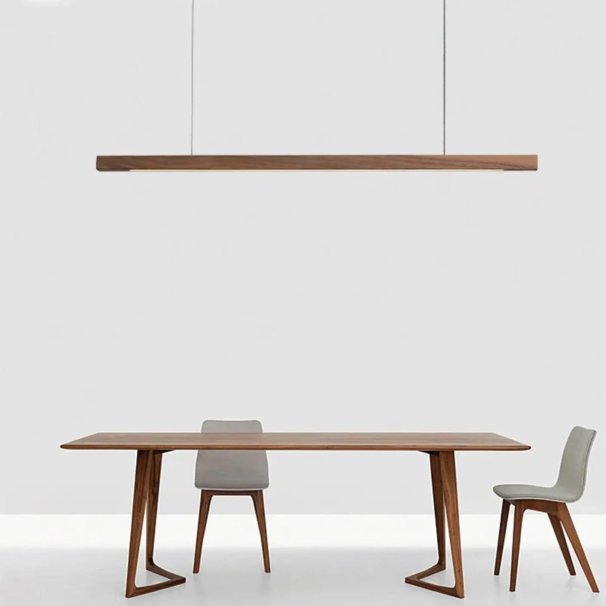Suspension LED aspect bois clair ou foncé, trois tailles