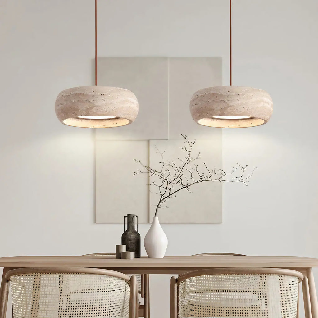 Suspension effet pierre blanche pour chambre moderne