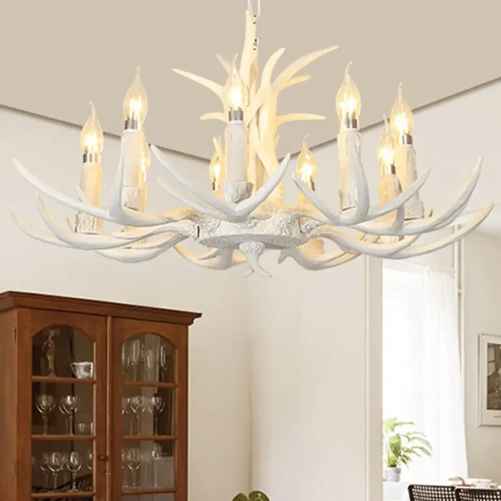 Suspension en forme de cornes blanches, lignes courbes
