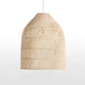 Suspension lanterne en osier tressé, beige ou noire, beige